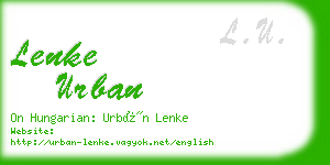 lenke urban business card